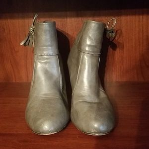 Gray booties
